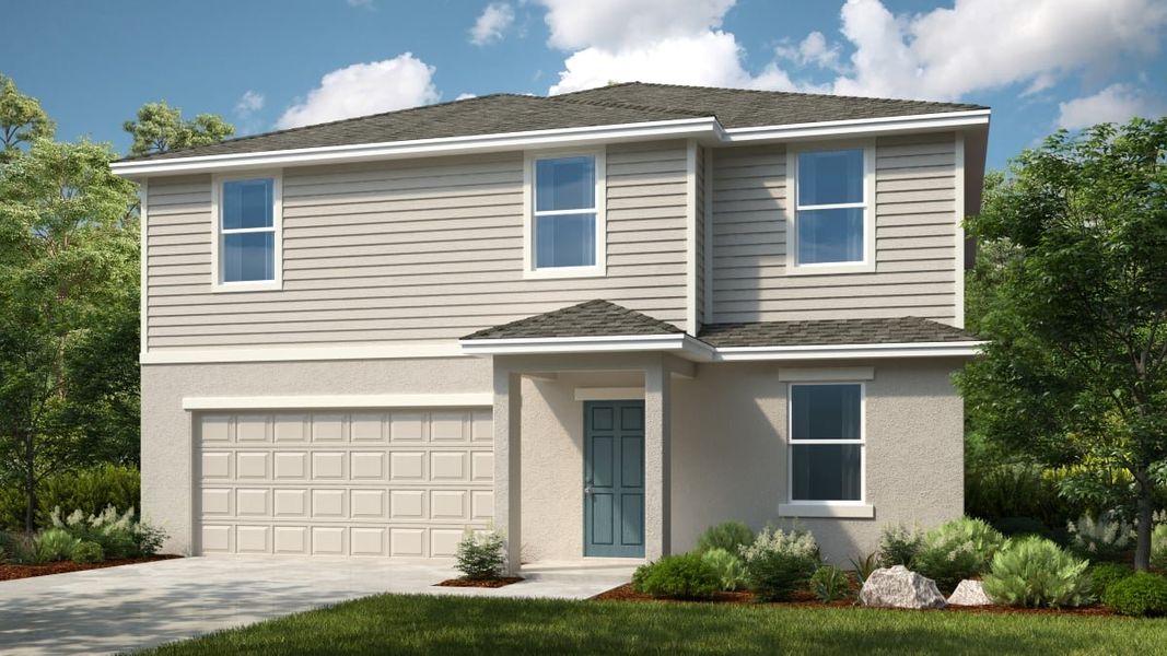 Representative exterior photo of a completed home built from the Oriole by Taylor Morrison in Westview, Kissimmee, FL (Image 1). Representative exterior photo of a completed home built from the Oriole by Taylor Morrison in Westview, Kissimmee, FL (Image 1).