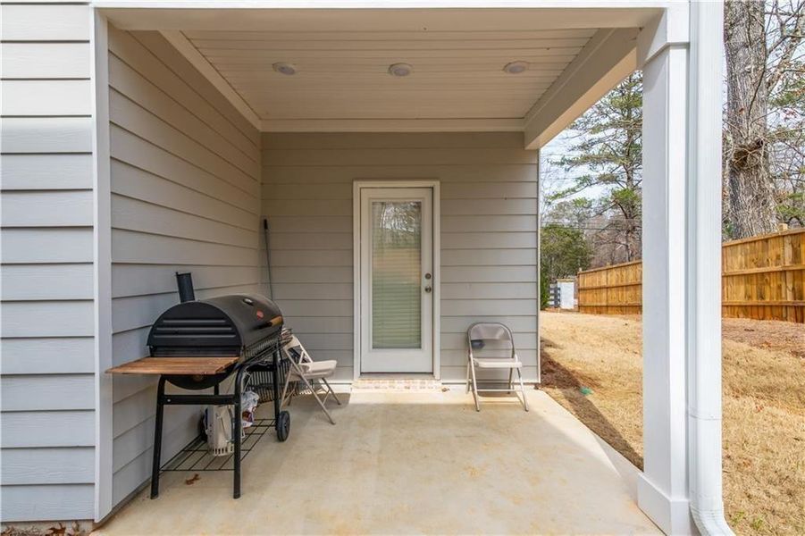 Exterior details and patio area of a home in , Atlanta (Image 29).