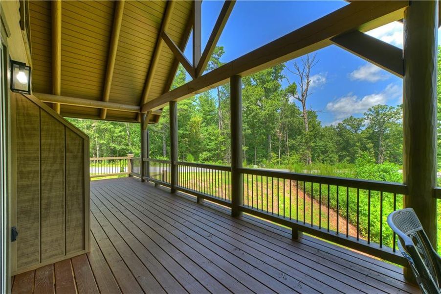 Exterior details and patio area of a home in , Ellijay (Image 28).