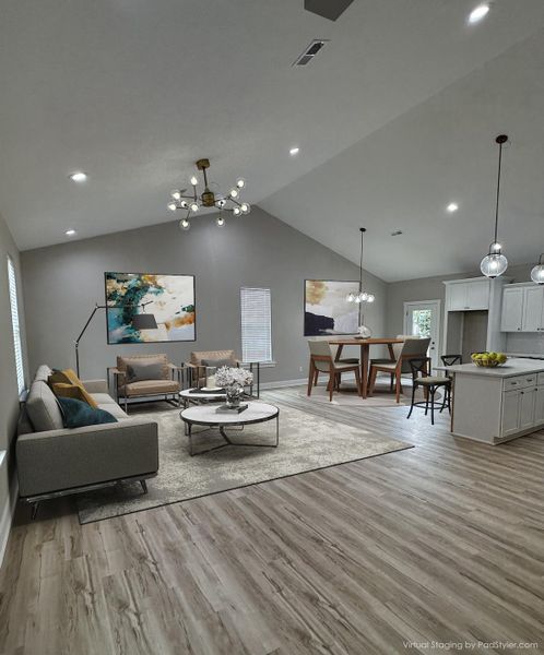 Furnished interior view inside a new home in , Holly Hill (Image 14). Furnished interior view inside a new home in , Holly Hill (Image 14).