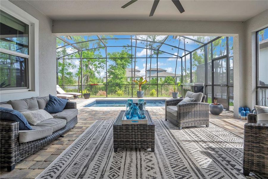 Exterior details and patio area of a home in Legends Preserve - Reserve Series, Daytona Beach (Image 22).