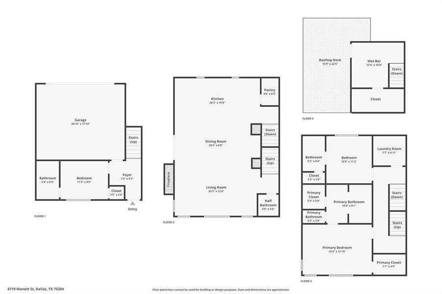2D floor plan layout of this home in , Dallas, TX (Image 3). 2D floor plan layout of this home in , Dallas, TX (Image 3).