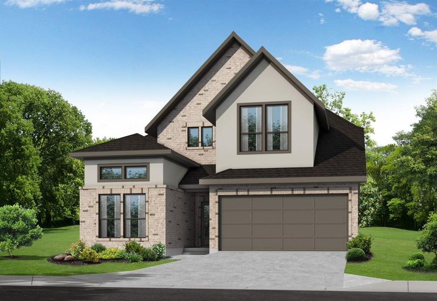 Welcome to the NEWTON plan by NEWMARK HOMES, known for it's sleek modern design and curved staircase entry.