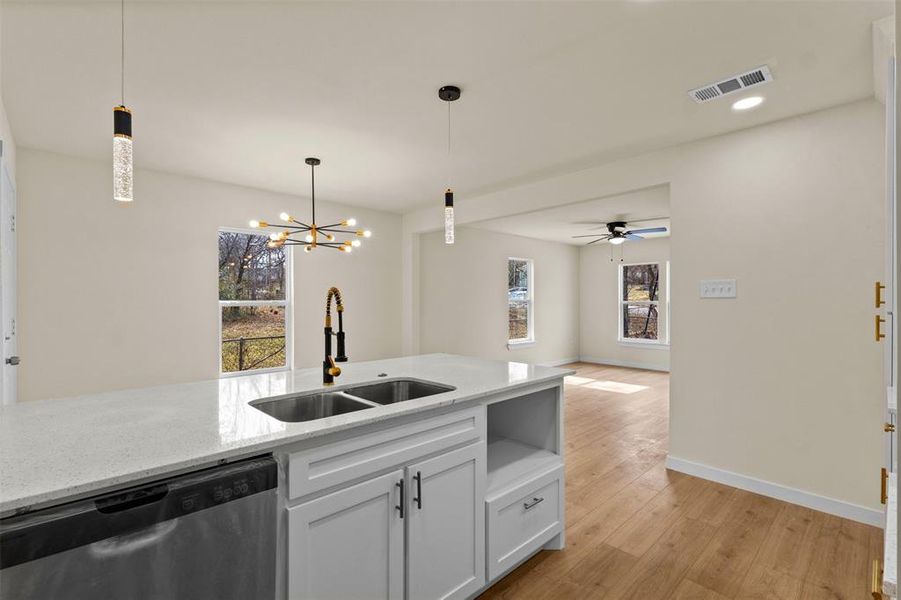 Furnished interior view inside a new home in , Azle (Image 6).