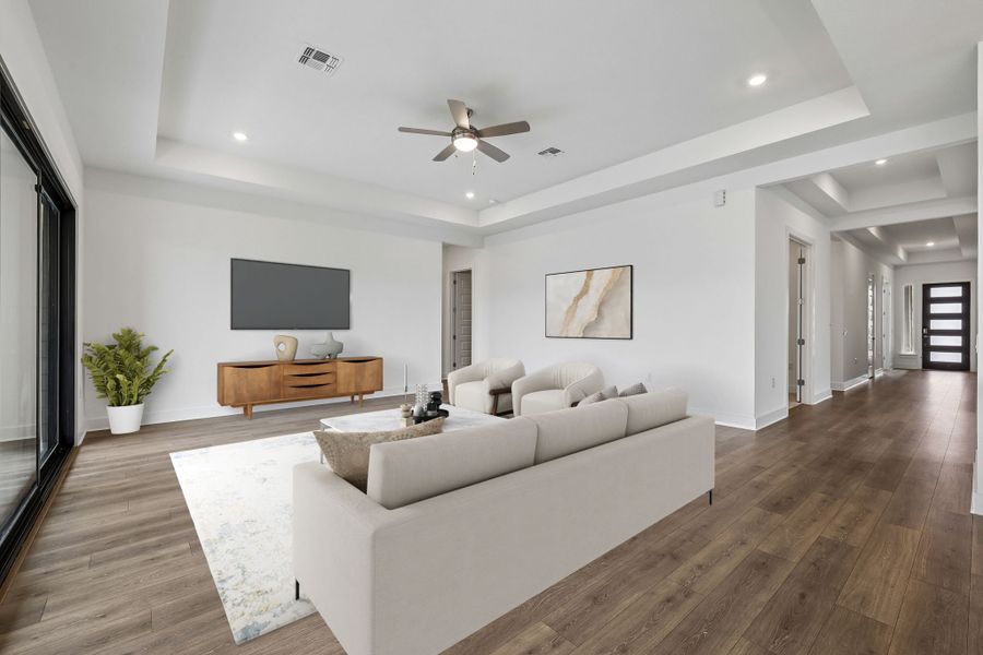 Furnished interior view inside a new home in Easton Park, Austin (Image 12). Furnished interior view inside a new home in Easton Park, Austin (Image 12).