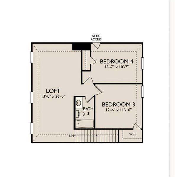 2D floor plan layout of this home in Emory Glen, Magnolia, TX (Image 5).