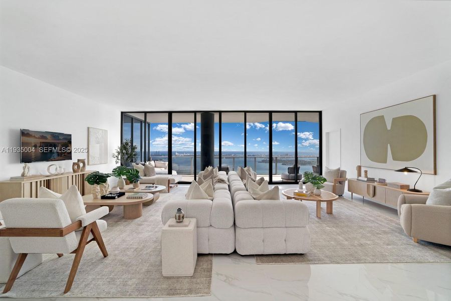 Furnished interior view inside a new home in , Miami (Image 6).