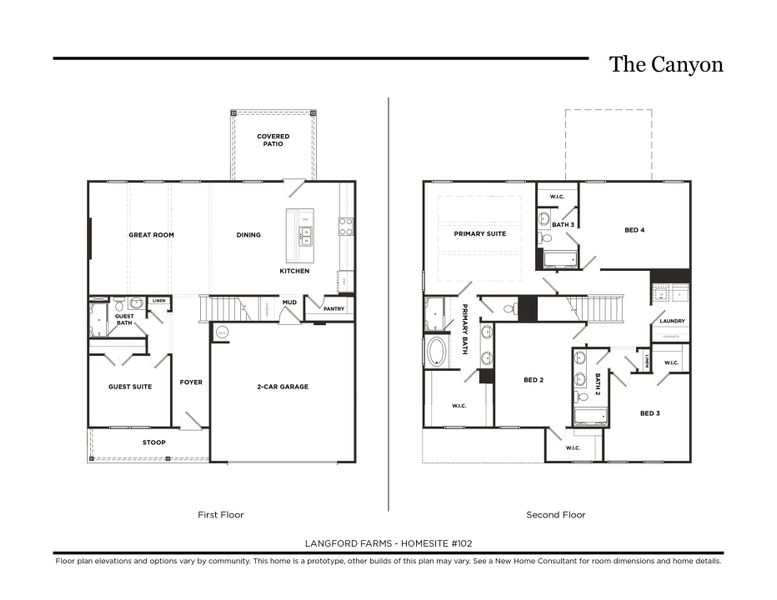 2D floor plan layout of this home in Langford Farms, Gallatin, TN (Image 3). 2D floor plan layout of this home in Langford Farms, Gallatin, TN (Image 3).