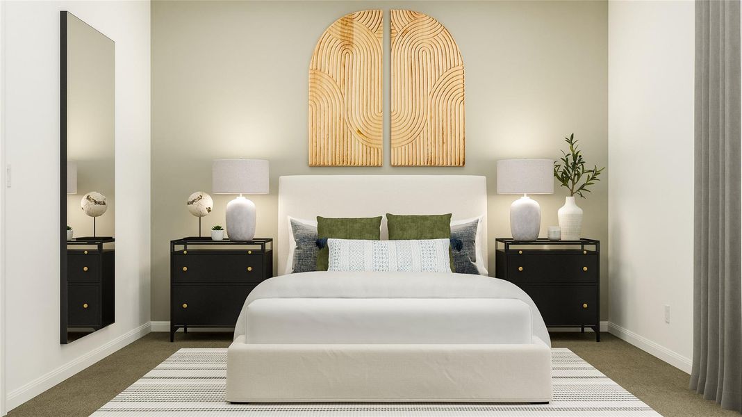 Furnished interior view inside a new home in Cotton Brook: Claremont Collection, Hutto (Image 22).