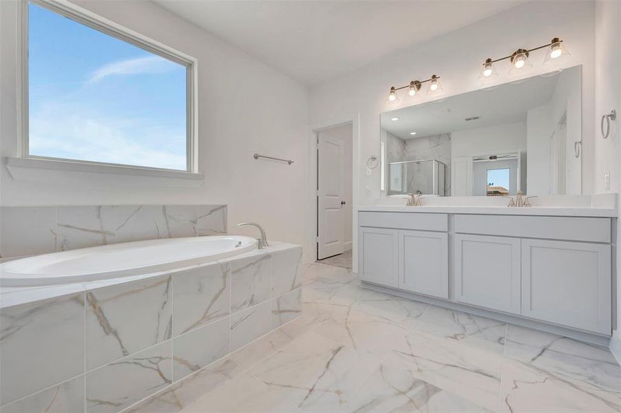 Furnished interior view inside a new home in Chaparral Park, Oak Point (Image 7).
