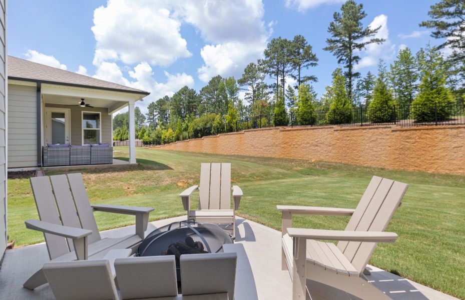 Exterior details and patio area of a home in Carolina Overlook, Clayton (Image 3).
