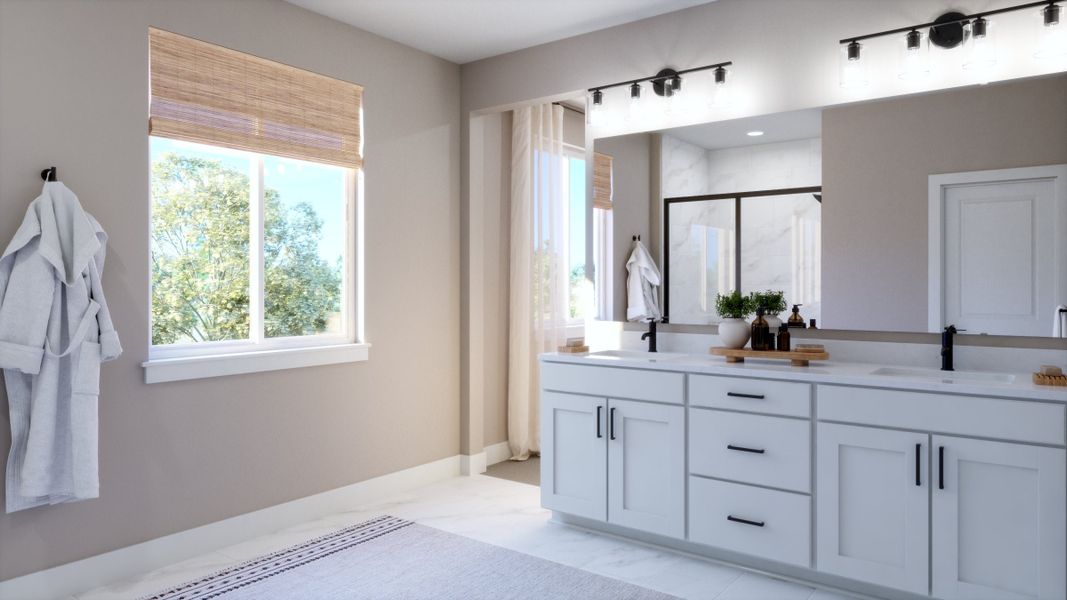 Representative furnished interior of a home built from the 3 by Trumark Homes in Independence, Elizabeth (Image 10).