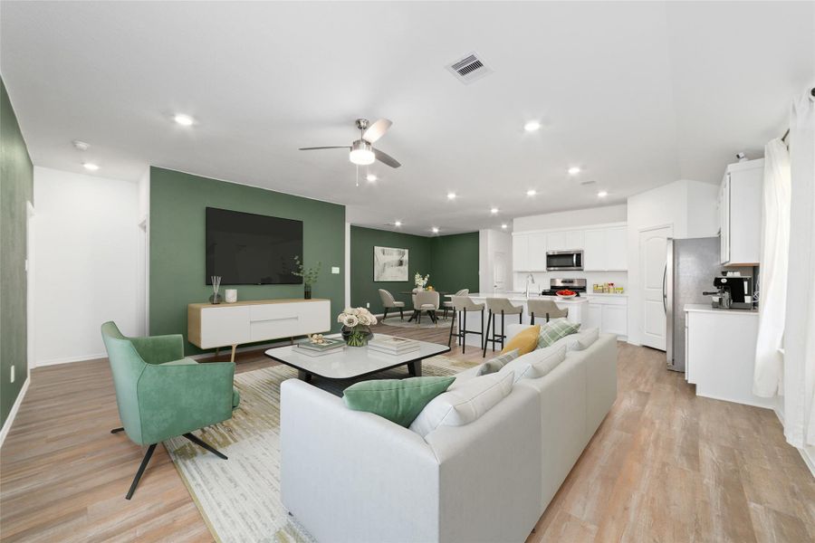 Furnished interior view inside a new home in Sunterra, Katy (Image 8).