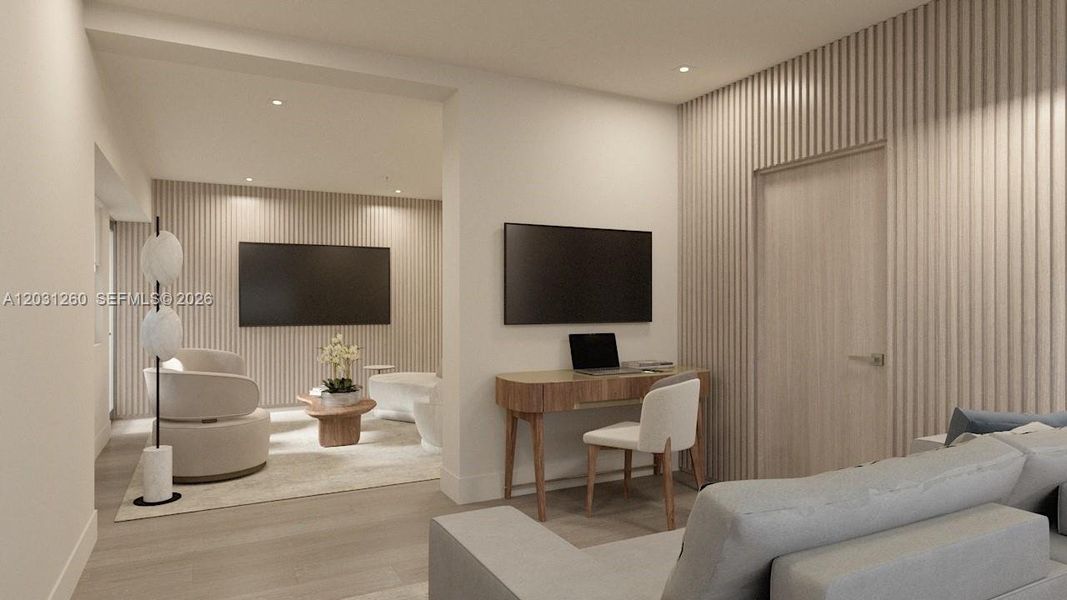 Furnished interior view inside a new home in , Miami Beach (Image 18).