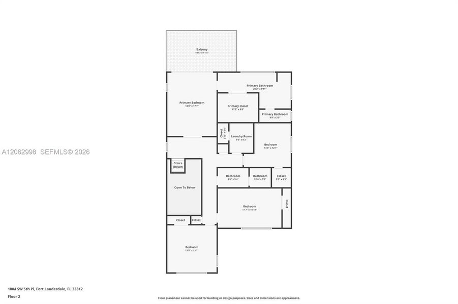 2D floor plan layout of this home in , Fort Lauderdale, FL (Image 6).