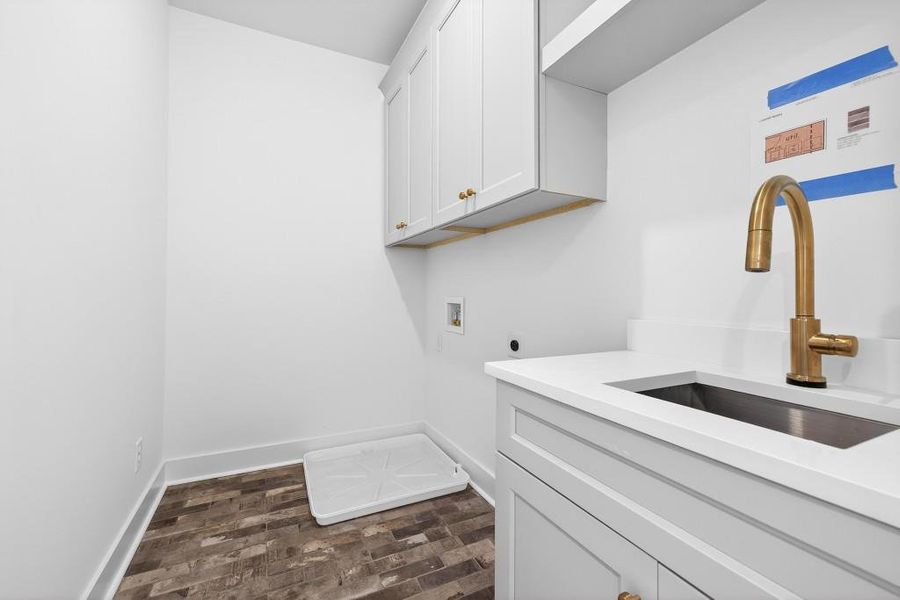 Furnished interior view inside a new home in Skyview On Broad, Sugar Hill (Image 6). Furnished interior view inside a new home in Skyview On Broad, Sugar Hill (Image 6).