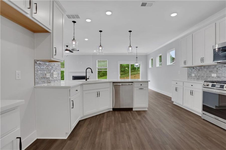 Furnished interior view inside a new home in Villas at Dawsonville, Dawsonville (Image 10).
