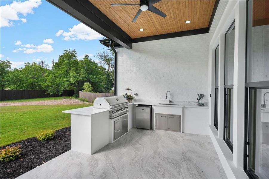 Exterior details and patio area of a home in , Monroe (Image 36).