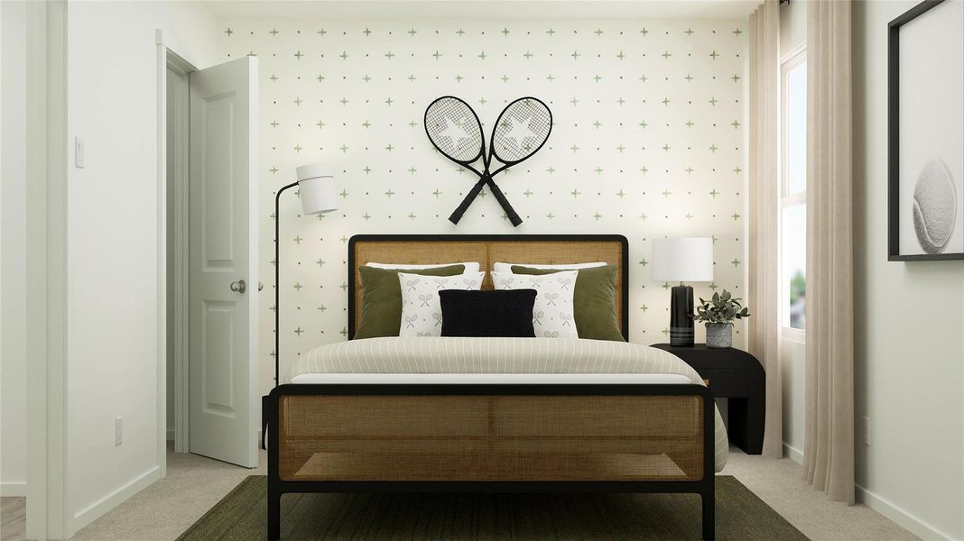 Furnished interior view inside a new home in Pradera: Cottage Collection, Uhland (Image 29). Furnished interior view inside a new home in Pradera: Cottage Collection, Uhland (Image 29).