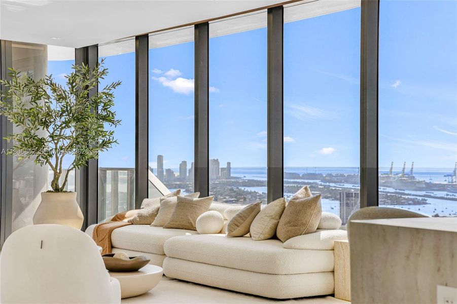 Furnished interior view inside a new home in , Miami (Image 19). Furnished interior view inside a new home in , Miami (Image 19).