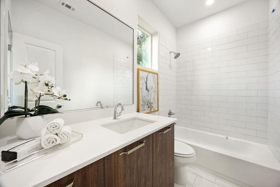 Furnished interior view inside a new home in Villas at Mary, Houston (Image 16).