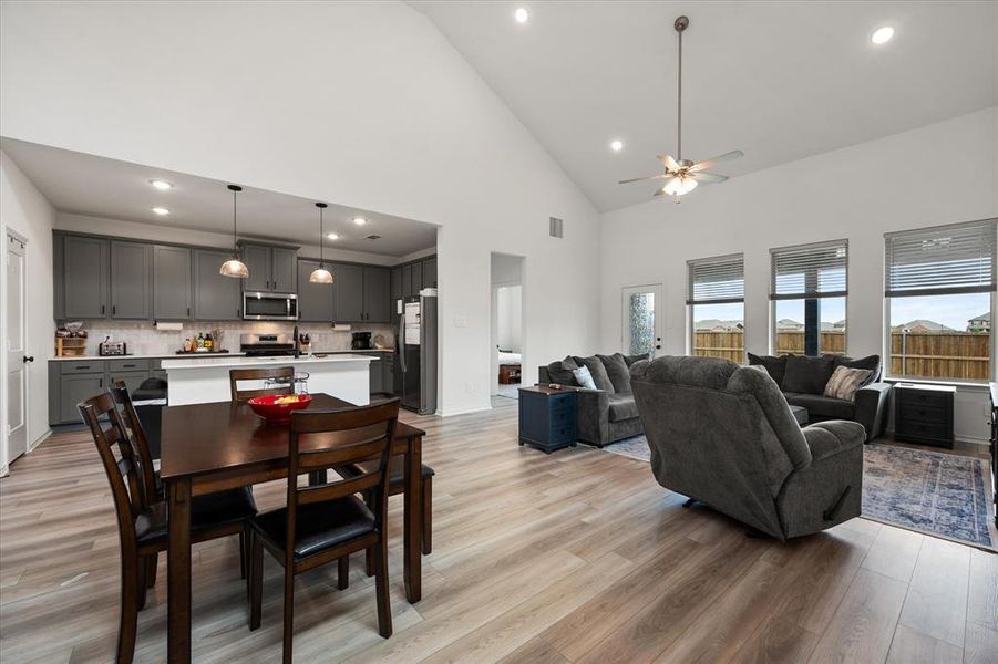 Open concept floor plan