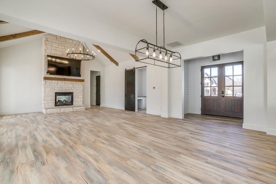 Representative unfurnished interior of a home built from the Pecan Grove by Trinity Classic Homes in The Reserve at Shadle, Poolville (Image 22). Representative unfurnished interior of a home built from the Pecan Grove by Trinity Classic Homes in The Reserve at Shadle, Poolville (Image 22).