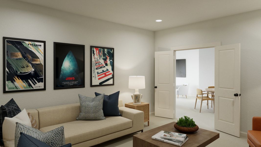 Representative furnished interior of a home built from the Laurent by Normandy Homes in Hazelwood 40' Series, Frisco (Image 4).