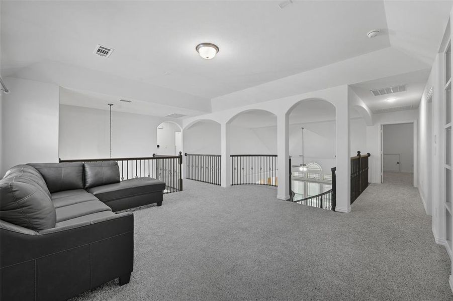 2nd floor Living area featuring light carpet 2nd floor Living area featuring light carpet