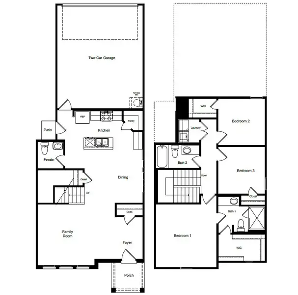 2D floor plan layout of this home in Orchard Village, Fort Worth, TX (Image 3).