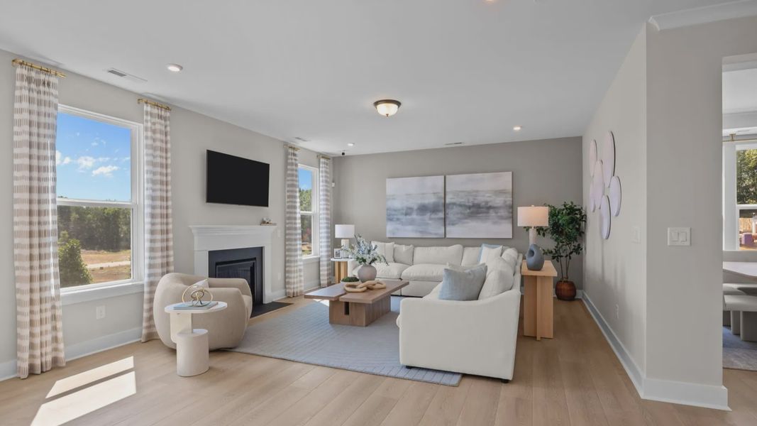 The Jordan Plan by DRB Homes in Farms at Bellingham, Mooresville, NC - Living
