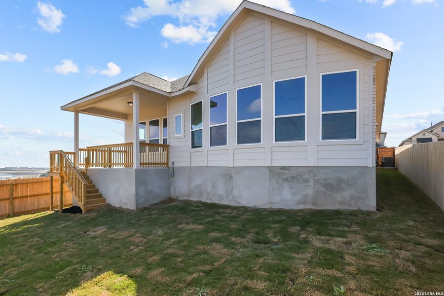 Exterior details and patio area of a home in Ladera, San Antonio (Image 22).