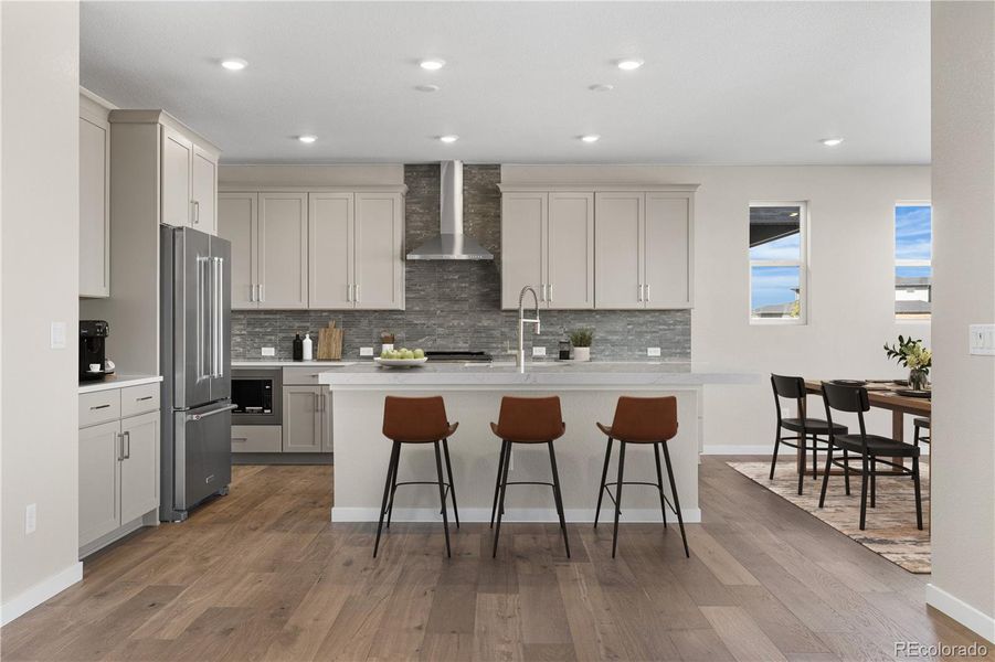 Furnished interior view inside a new home in Portrait at The Canyons, Castle Pines (Image 7).