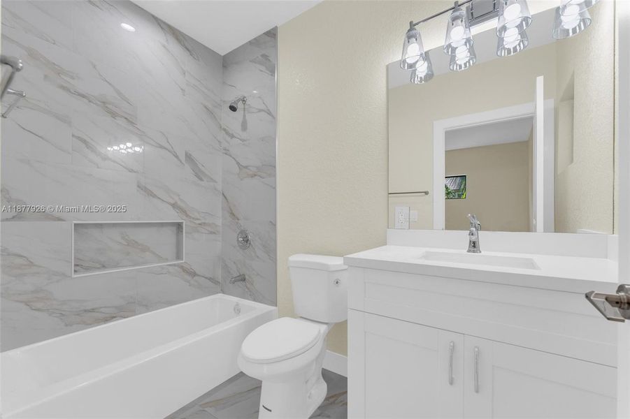 Furnished interior view inside a new home in , Miami (Image 10).