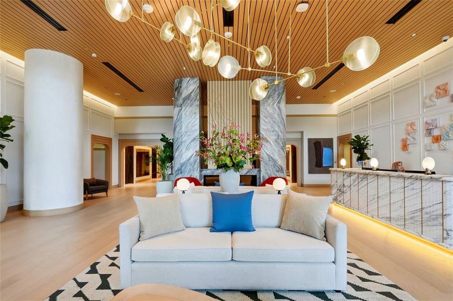 Furnished interior view inside a new home in The Ritz-Carlton Residences, Tampa (Image 4). Furnished interior view inside a new home in The Ritz-Carlton Residences, Tampa (Image 4).