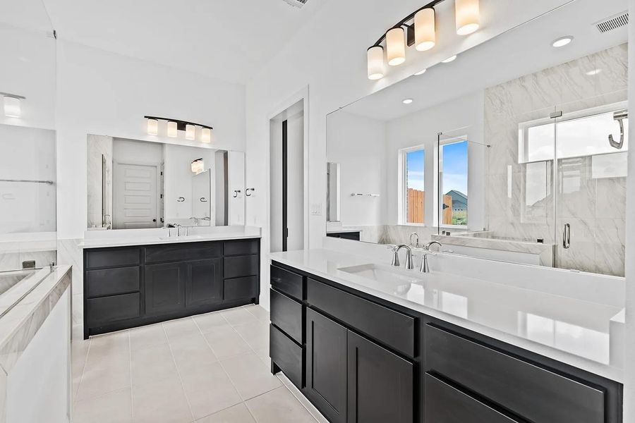 Furnished interior view inside a new home in Lariat - 70', Liberty Hill (Image 6).