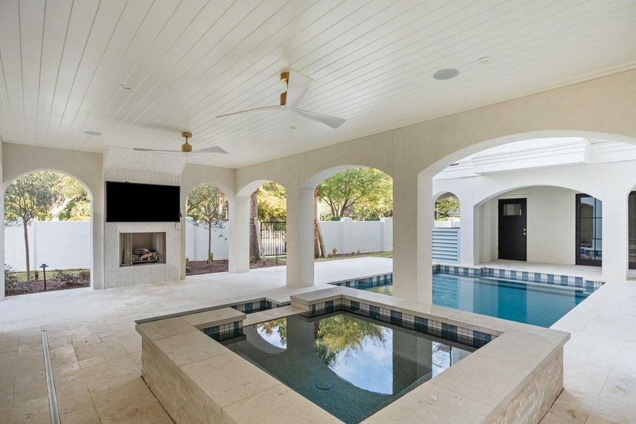 Exterior details and patio area of a home in , Charleston (Image 47).