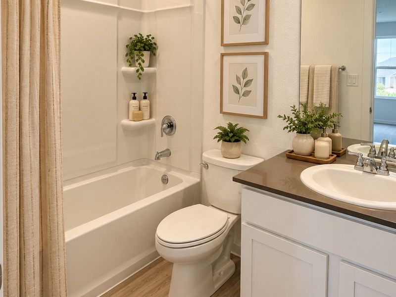Furnished interior view inside a new home in Sapphire Grove, San Antonio (Image 13).