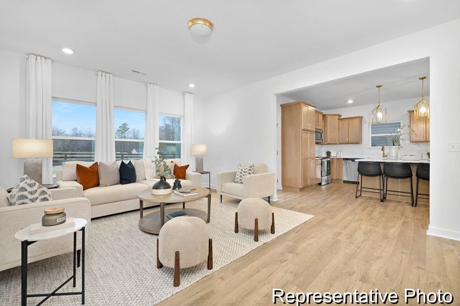 Furnished interior view inside a new home in Whispering Hills, Locust (Image 8).