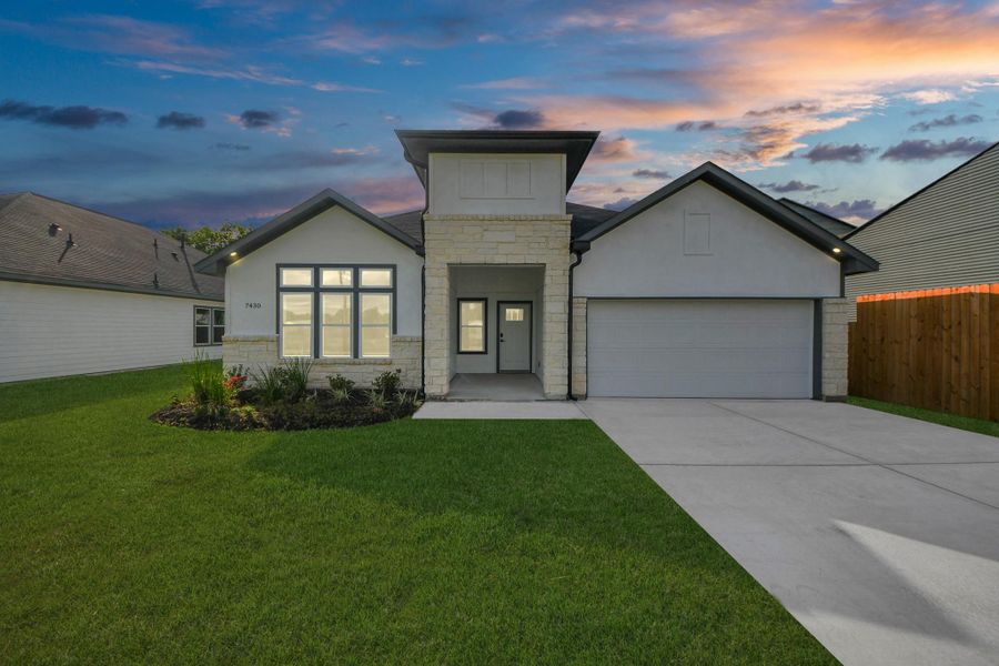 Front exterior of a new home in , Beasley, TX, highlighting curb appeal (Image 2). Front exterior of a new home in , Beasley, TX, highlighting curb appeal (Image 2).