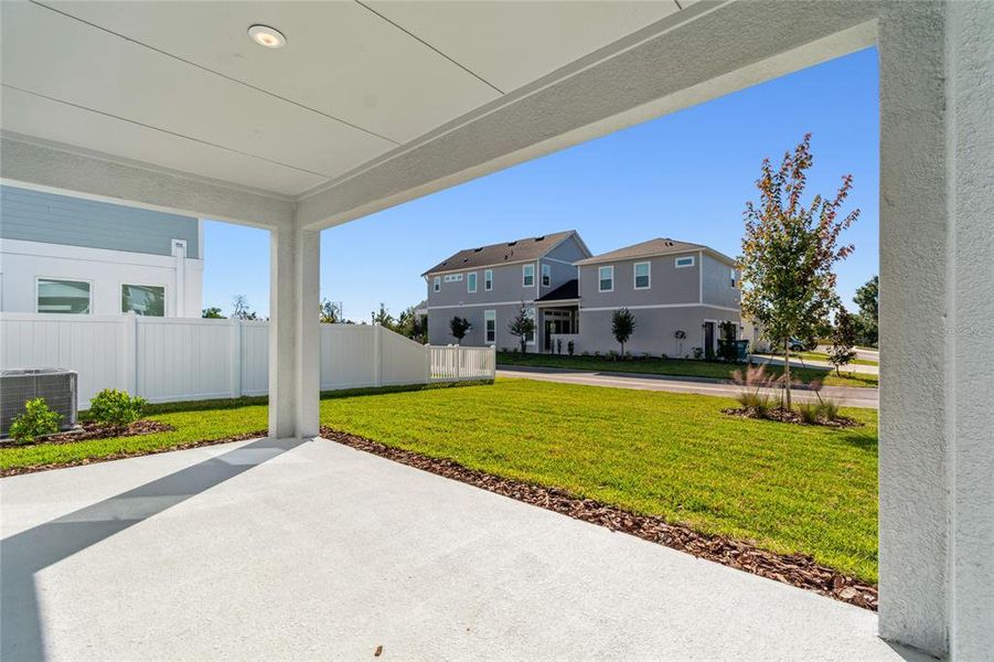 Exterior details and patio area of a home in Persimmon Park - Garden Series, Wesley Chapel (Image 25).