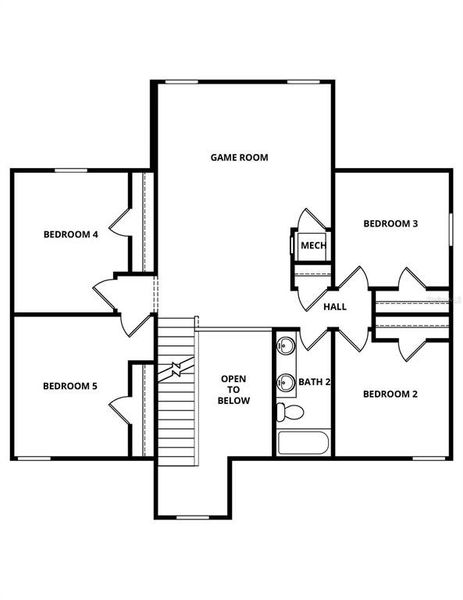 2D floor plan layout of this home in Tula Parc, Astatula, FL (Image 6).