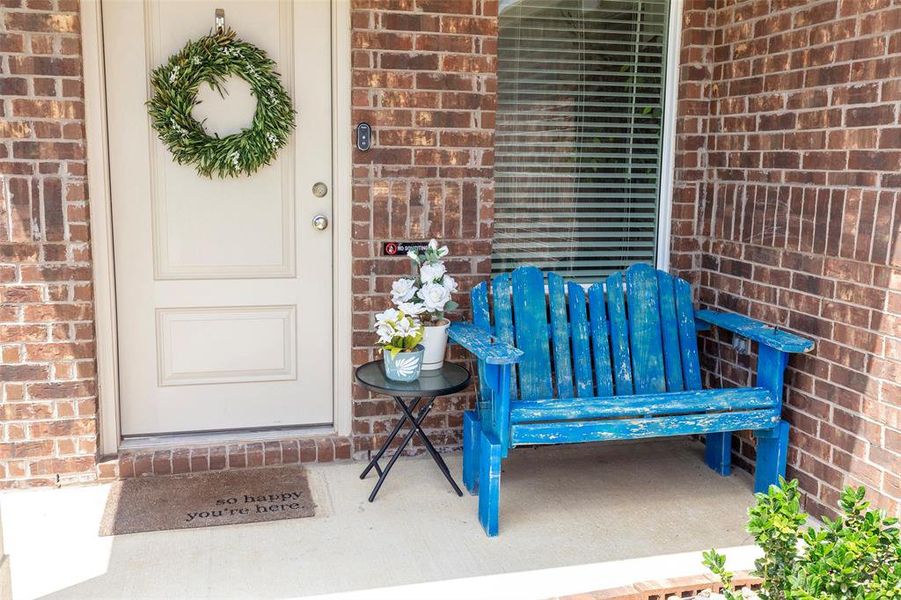 Exterior details and patio area of a home in Mobberly Farms, Pilot Point (Image 2).