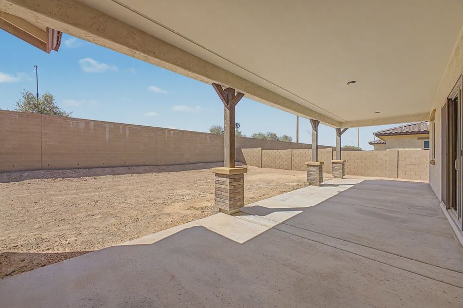 Exterior details and patio area of a home in Bellero Estates, Queen Creek (Image 27).