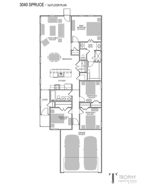 2D floor plan layout of this home in Trinity Ranch, Elgin, TX (Image 3). 2D floor plan layout of this home in Trinity Ranch, Elgin, TX (Image 3).