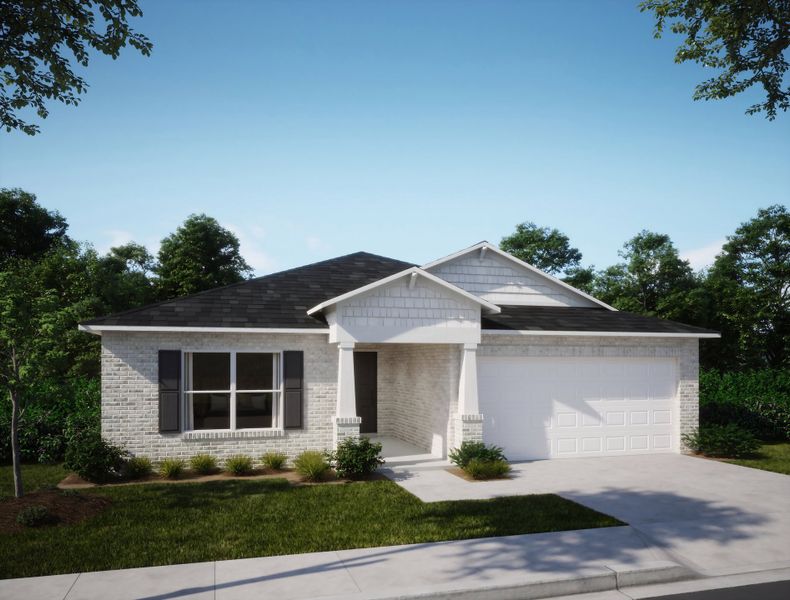 Representative exterior photo of a completed home built from the Maple by Maronda Homes in Bellview Pointe, Bellview, FL (Image 4). Representative exterior photo of a completed home built from the Maple by Maronda Homes in Bellview Pointe, Bellview, FL (Image 4).