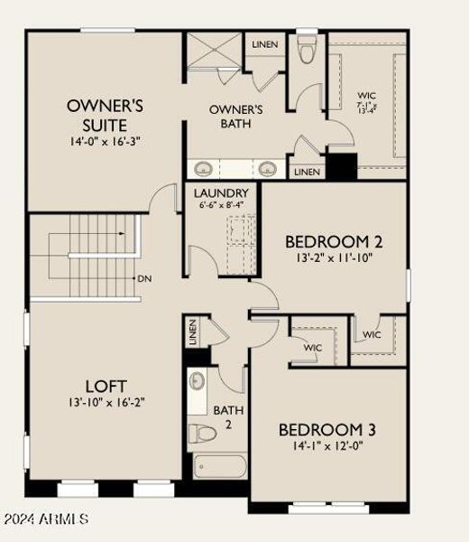 Inspirian- Lot 233 - Upstairs floor plan