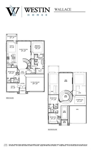 2D floor plan layout of this home in Bridgeland, Cypress, TX (Image 3).