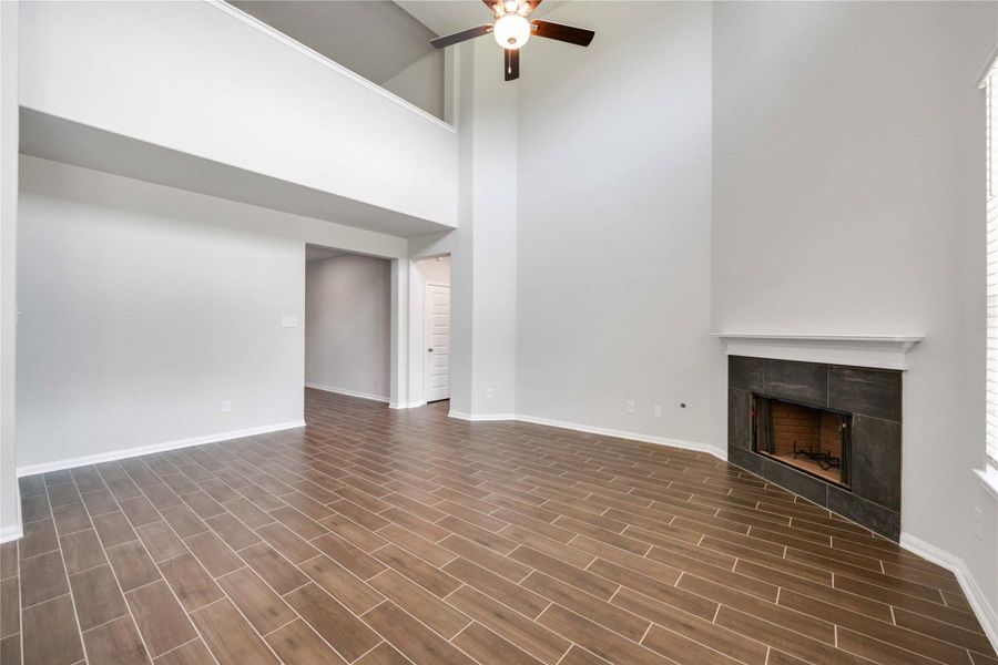 Enjoy the open-concept design of this first floor, with view of the second-floor loft.