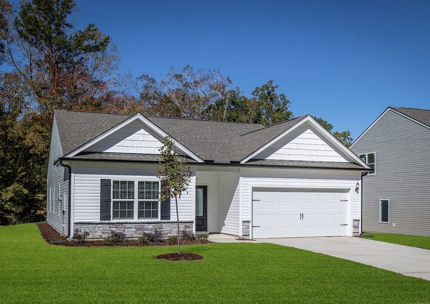 The Burton is a charming one-story home.
